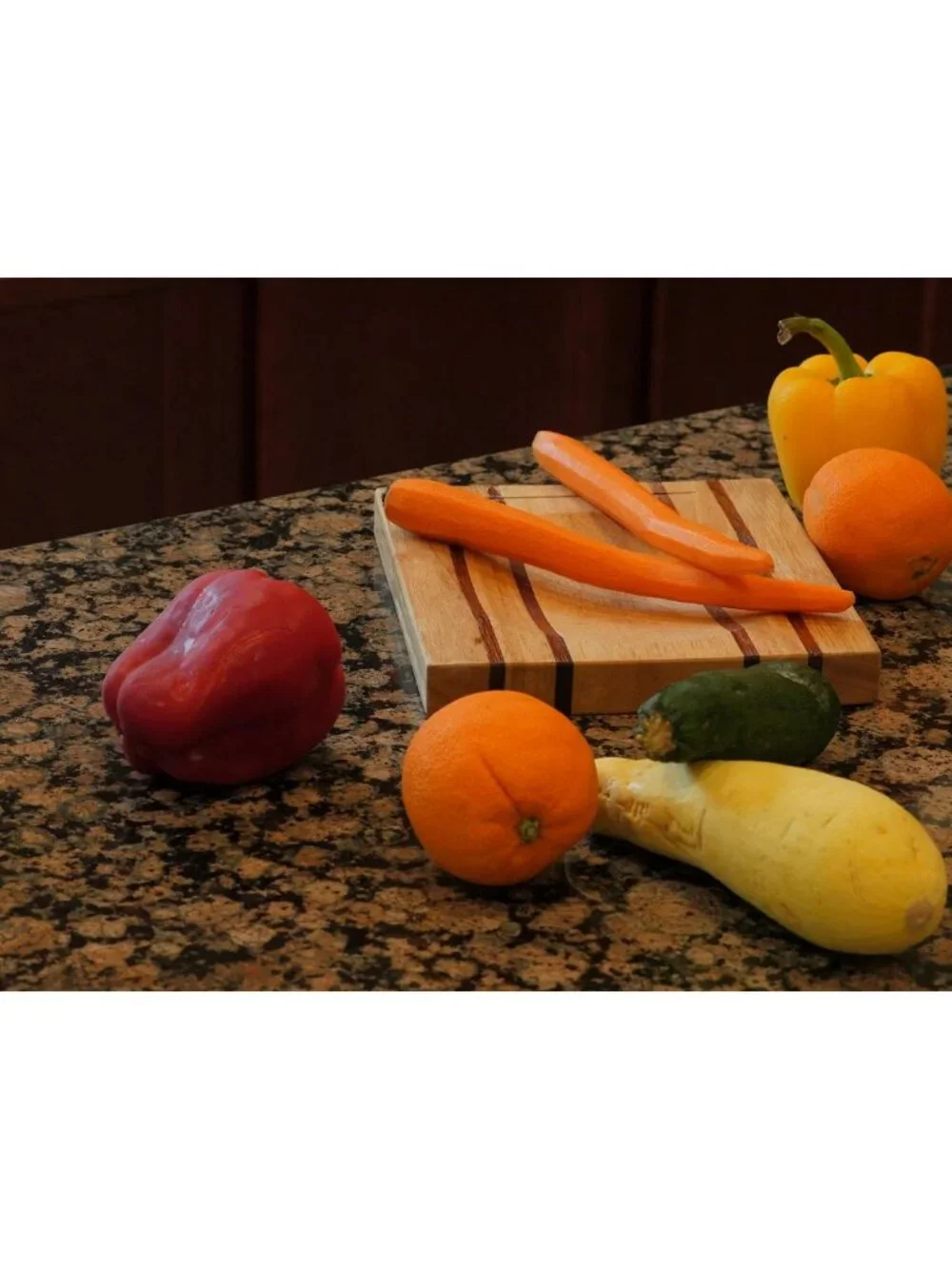 Curved Ulu Knife Set with Wood Handle & Chopping Board - Handmade in Alaska
